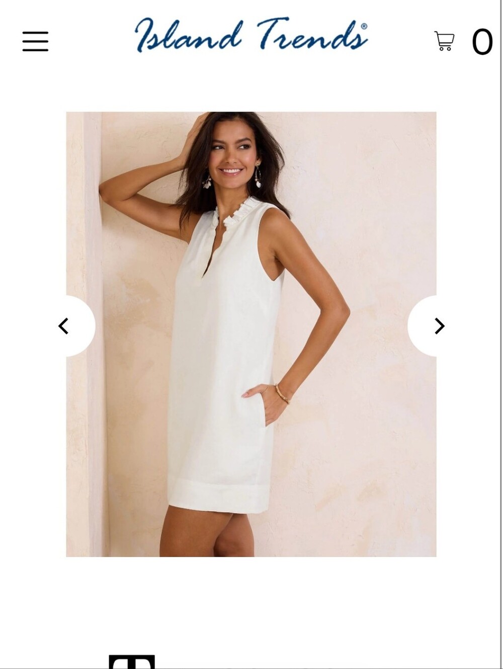 Tommy Bahama Two Palms Ruffled Shift Dress